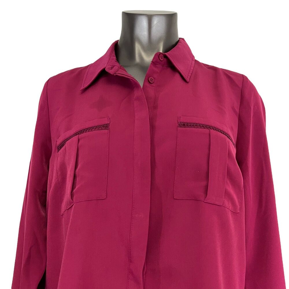 Soft Surroundings Women's Top Button Up Mulberry … - image 2